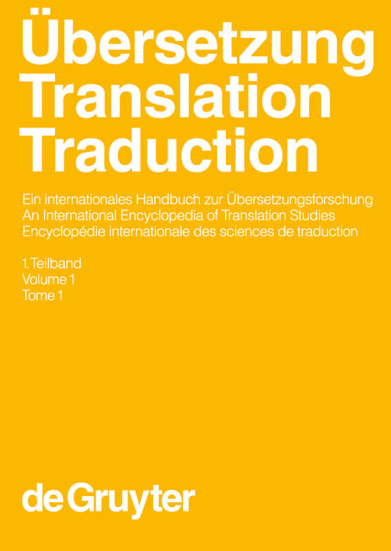 Übersetzung - Translation - Traduction. 1. Teilband