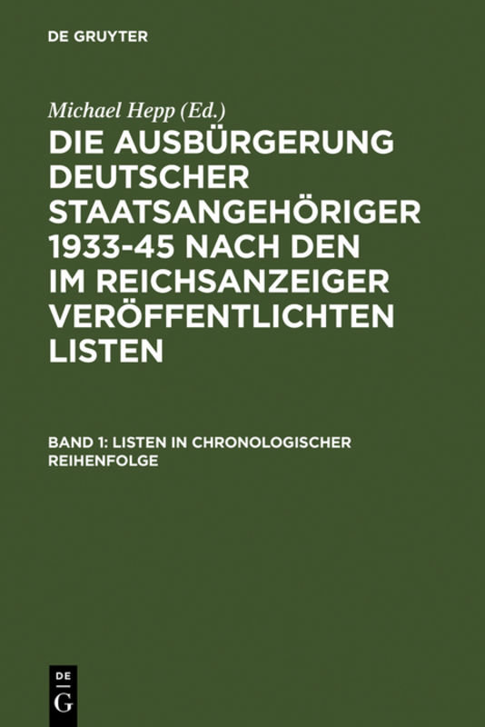 Listen in chronologischer Reihenfolge