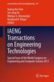 IAENG Transactions on Engineering Technologies