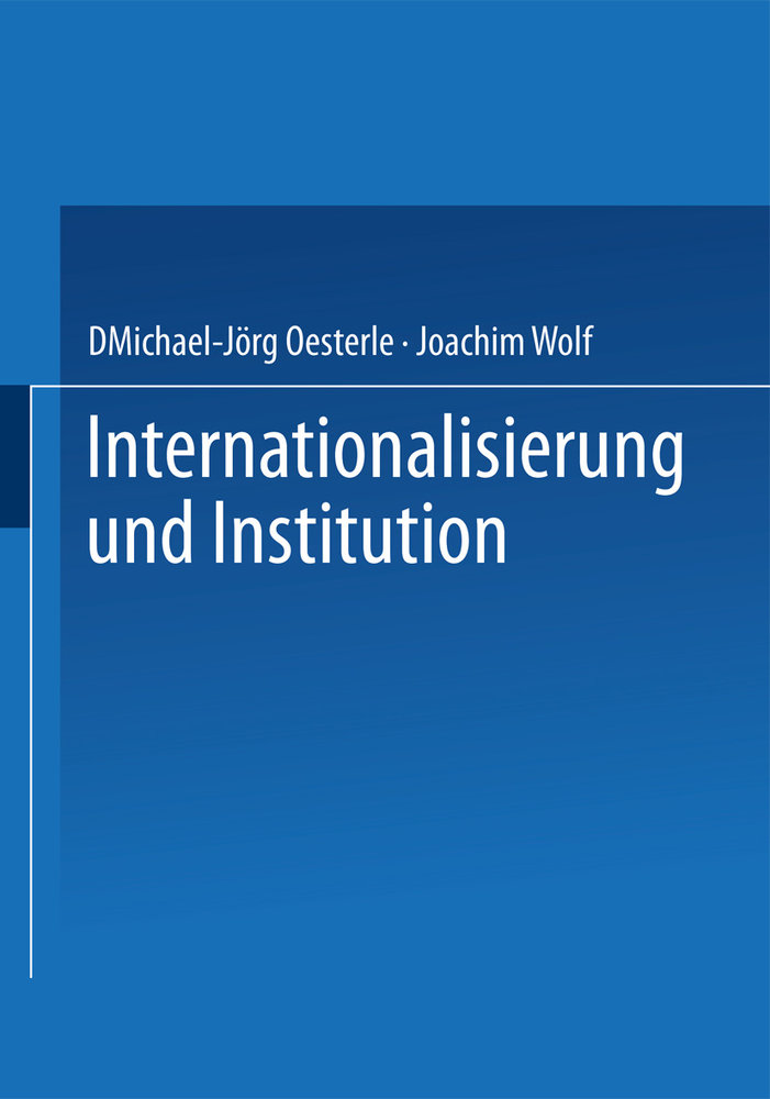 Internationalisierung und Institution