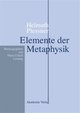 Helmuth Plessner, Elemente der Metaphysik