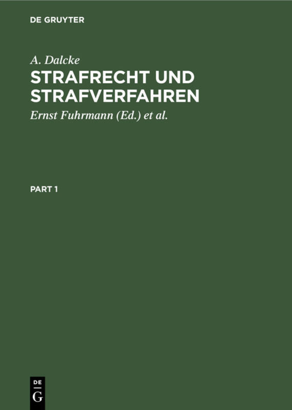 Strafrecht und Strafverfahren