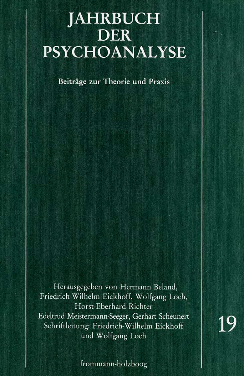 Jahrbuch der Psychoanalyse / Band 19