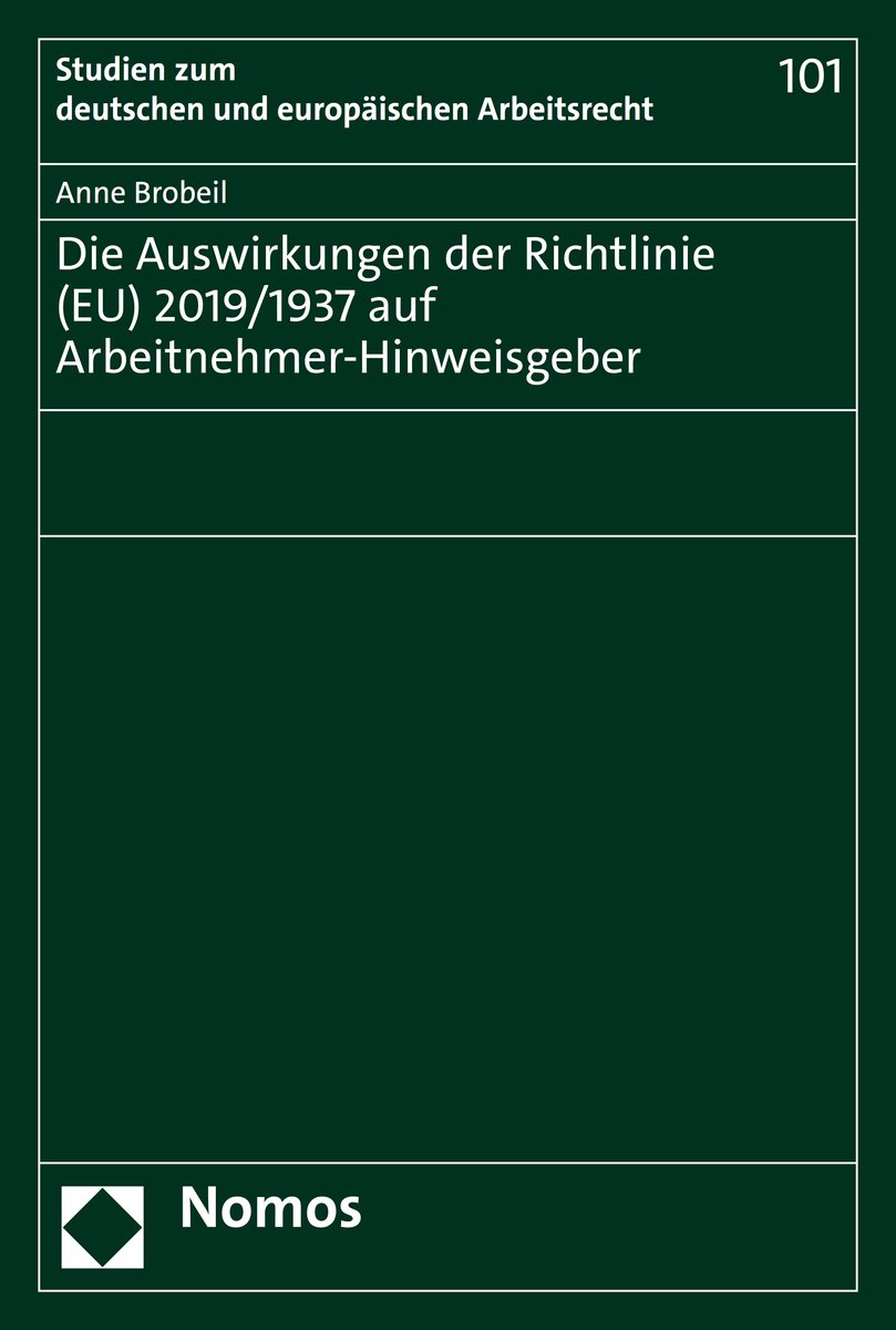 Die Auswirkungen der Richtlinie (EU) 2019/1937 auf Arbeitnehmer-Hinweisgeber