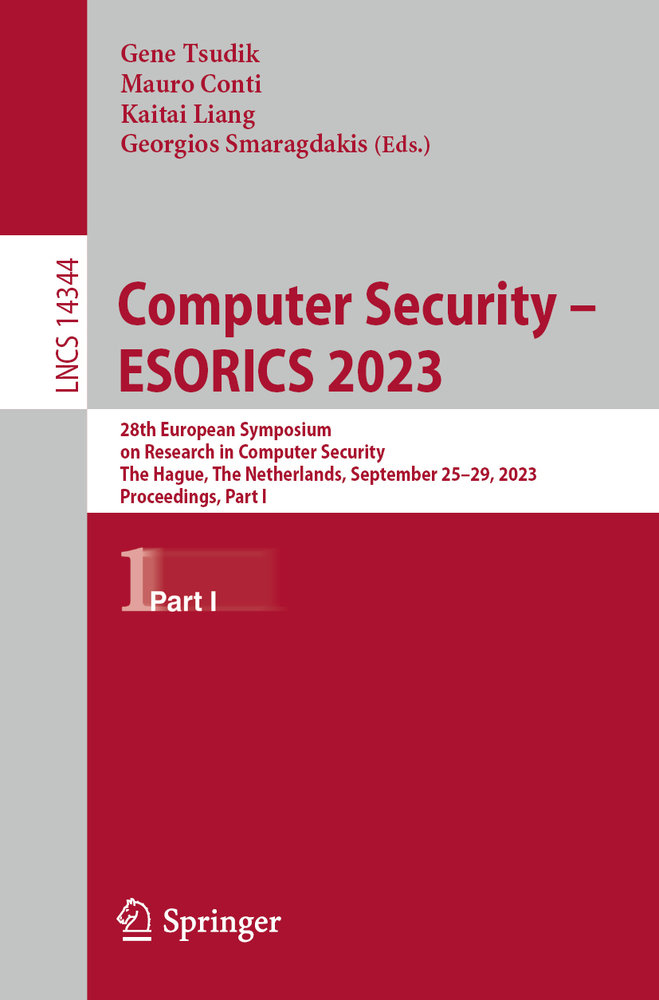 Computer Security - ESORICS 2023