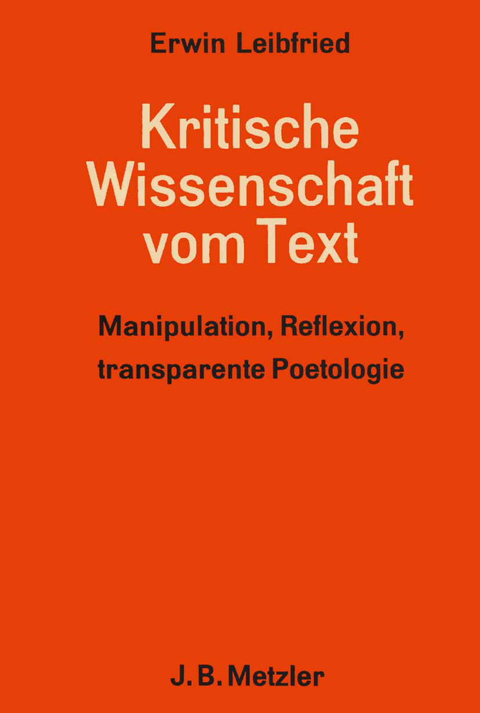 Kritische Wissenschaft vom Text