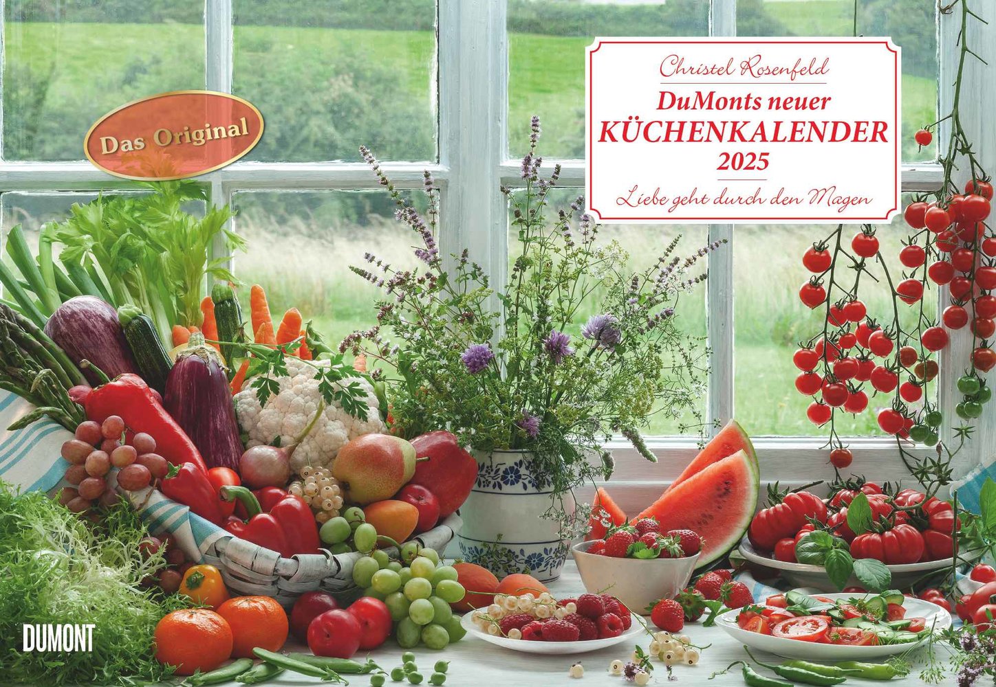 DUMONT - DUMONTS neuer Küchenkalender 2025 Broschürenkalender, 42x29cm, Wandkalender mit Rezepten und Gedichten, seit 35