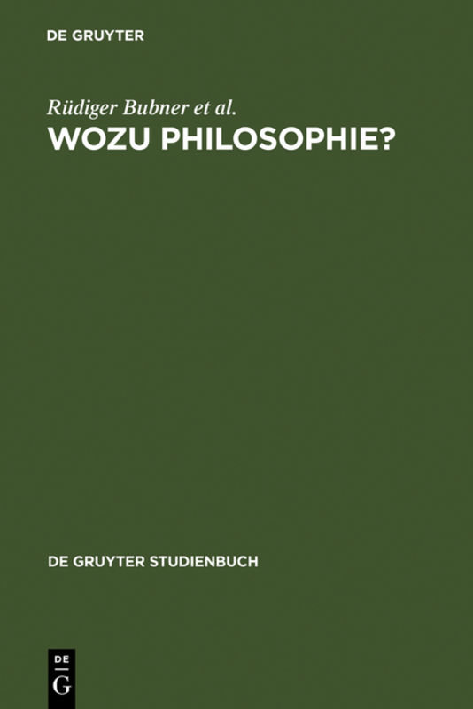 Wozu Philosophie?