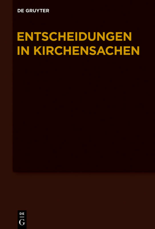 1.7.2014-31.12.2014 - Entscheidungen in Kirchensachen seit 1946