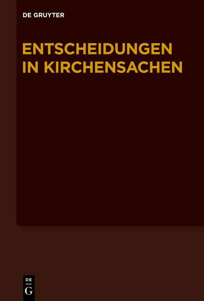 1.1.2018-30.6.2018 - Entscheidungen in Kirchensachen seit 1946