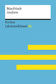 Andorra von Max Frisch: Lektüreschlüssel mit Inhaltsangabe, Interpretation, Prüfungsaufgaben mit Lösungen, Lernglossar.