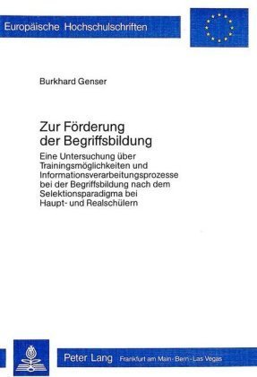 Zur Förderung der Begriffsbildung