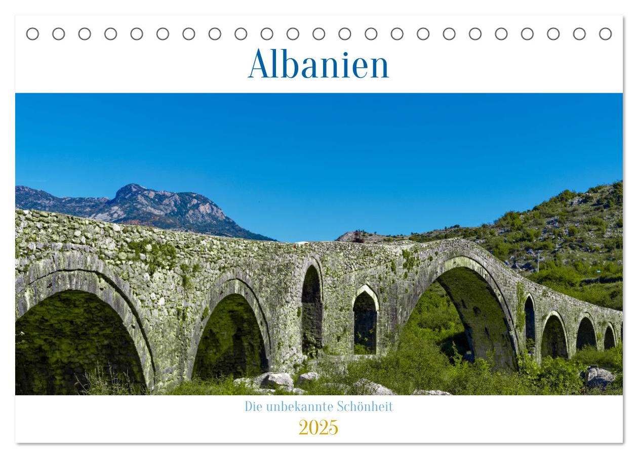 Albanien - Die unbekannte Schönheit (Tischkalender 2025 DIN A5 quer), CALVENDO Monatskalender