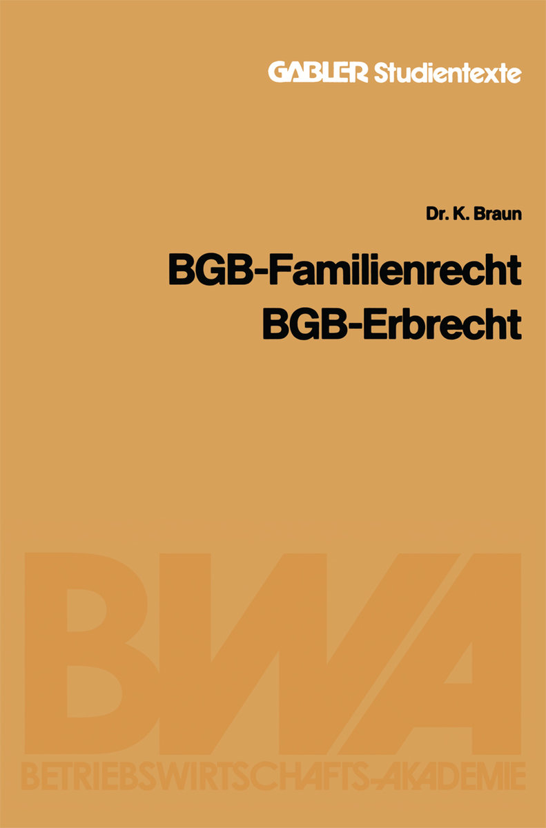 BGB - Familienrecht, BGB - Erbrecht