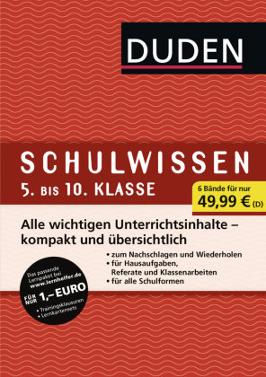 Duden Schulwissen, 5. bis 10. Klasse, 6 Bde.