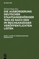 Listen in chronologischer Reihenfolge Bd.1