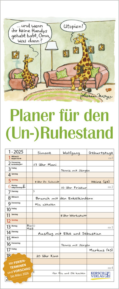 Planer für den (Un-)Ruhestand 2025