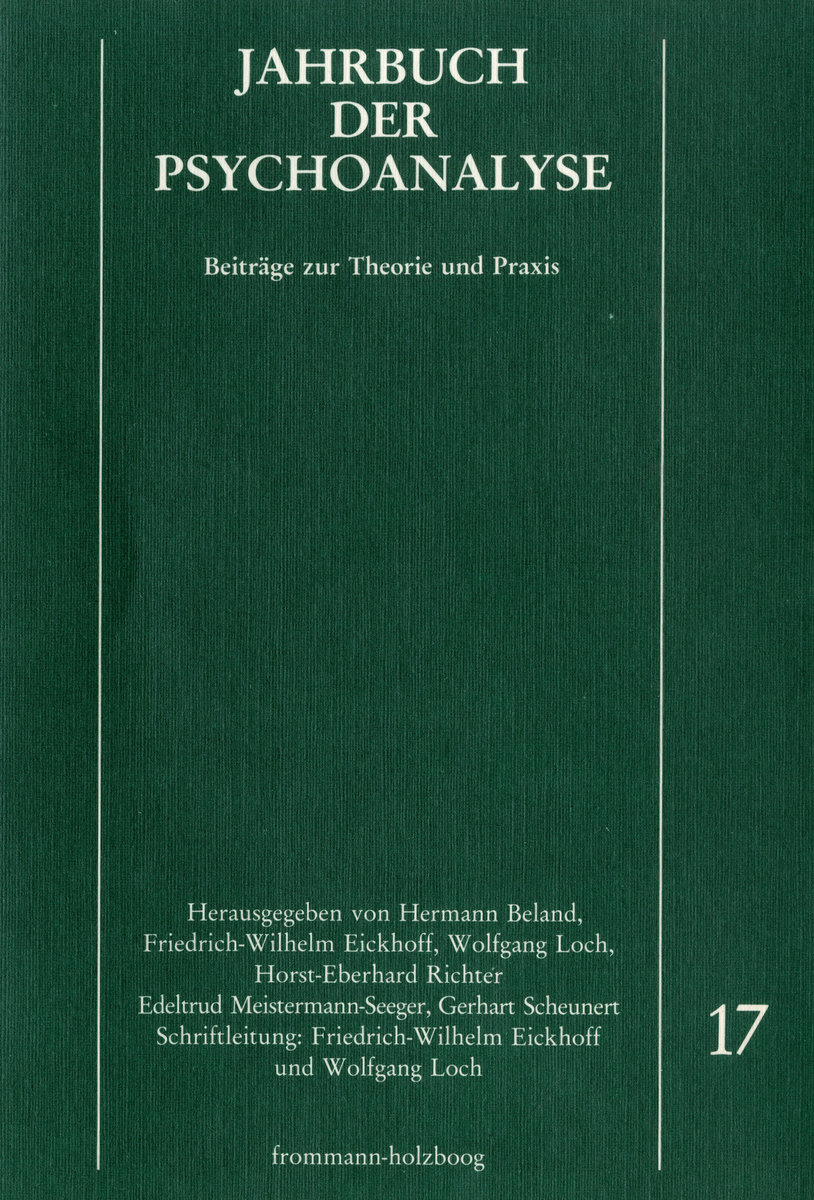 Jahrbuch der Psychoanalyse. Beiträge zur Theorie, Praxis und Geschichte