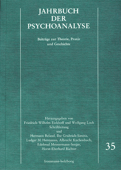 Jahrbuch der Psychoanalyse. Beiträge zur Theorie, Praxis und Geschichte