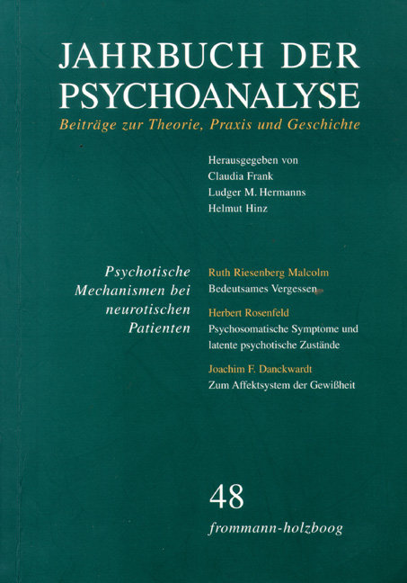 Jahrbuch der Psychoanalyse / Band 48: Psychotische Mechanismen bei neurotischen Patienten - Jahrbuch der Psychoanalyse