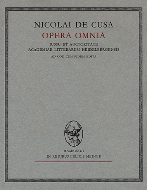 Nicolai de Cusa Opera omnia