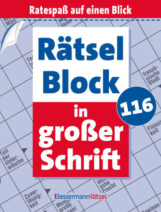 Rätselblock in großer Schrift 116