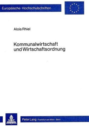 Kommunalwirtschaft und Wirtschaftsordnung