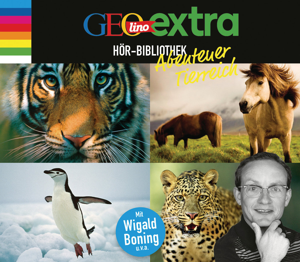 GEOlino extra Hör-Bibliothek - Abenteuer Tierreich, 4 Audio-CDs