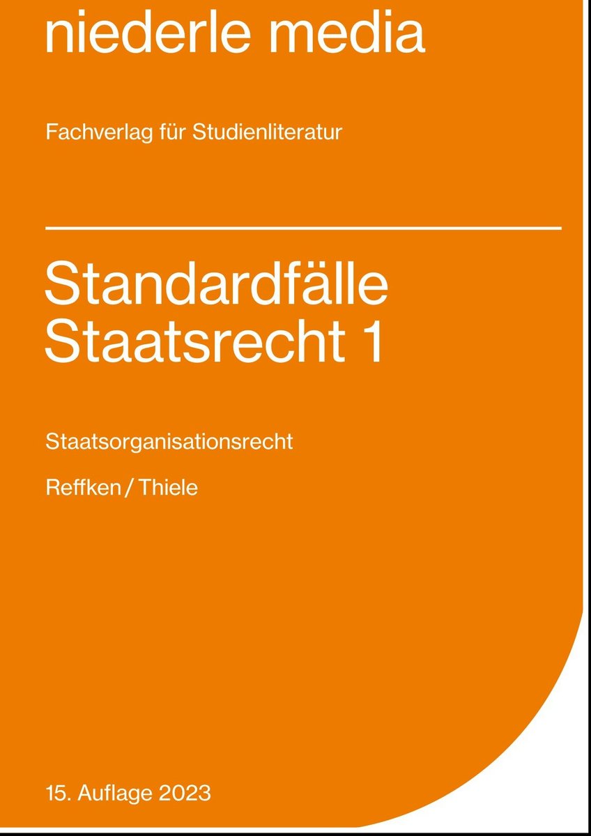 Standardfälle Staatsrecht 1 - Staatsorganisationsrecht - 2023 Tl.1