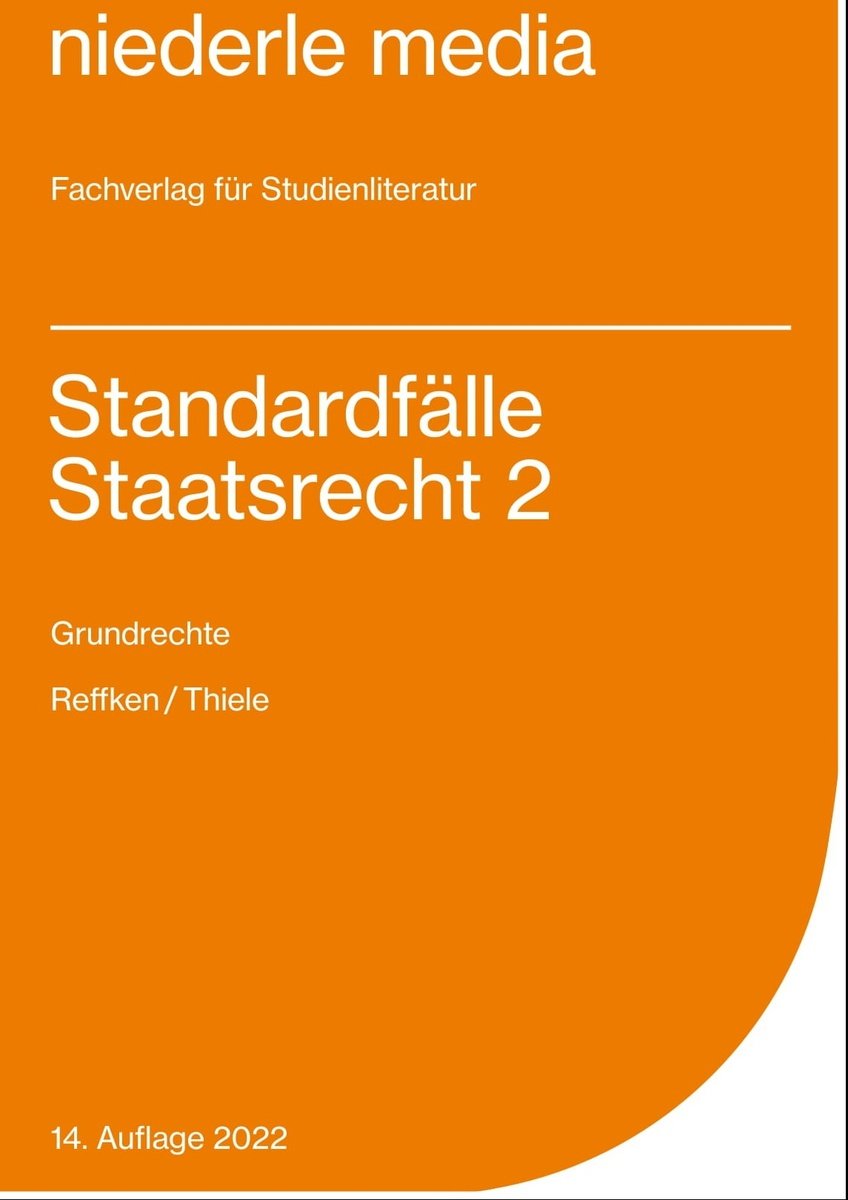 Standardfälle Staatsrecht 2 - Grundrechte - 2022 Tl.2